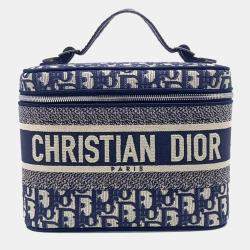 مملوكة مسبقًا Dior Blue Canvas  Oblique Travel Vanity