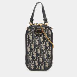 Pre Owned Dior Blue Oblique Canvas 30 Montaigne Call in Dior Phone Holder