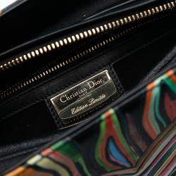 Pre Owned Dior Black Limited Edition DiorAmour Medium Calfskin Lady Dior