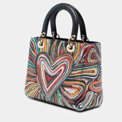 Pre Owned Dior Black Limited Edition DiorAmour Medium Calfskin Lady Dior