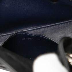 Pre Owned حقيبة ديور سوداء ديور باتش ميكرو جلد العجل ديكور ليدي ديور