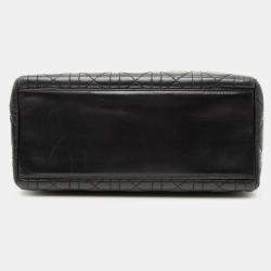 Pre Owned Dior Black Medium Lambskin Cannage Lady Dior