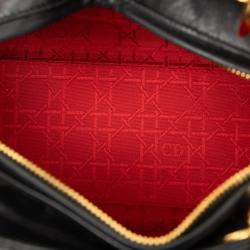 Pre Owned Dior Black Medium Lambskin Cannage Lady Dior