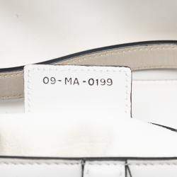 مملوكة مسبقًا حقيبة سرج ديور جلد عجل أبيض ناعم