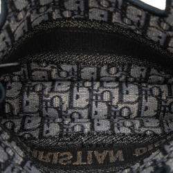 Pre Owned حقيبة ديور بوك توت صغيرة قماش أزرق مائل