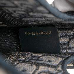 Pre Owned حقيبة ديور بوك توت صغيرة قماش أزرق مائل