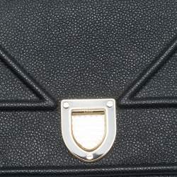 مملوكة مسبقًا محفظة ديور ديوراما جلد كاناج أسود على سلسلة