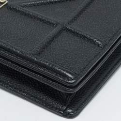 مملوكة مسبقًا محفظة ديور ديوراما جلد كاناج أسود على سلسلة