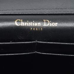 مملوكة مسبقًا محفظة ديور ديوراما جلد كاناج أسود على سلسلة