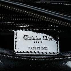 مملوكة مسبقًا حقيبة  ديور السوداء المتوسطة ليدي ديور الجلدية كاناج