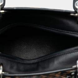 Pre Owned Dior Brown Medium Pony Hair Leopard Print Lady Dior