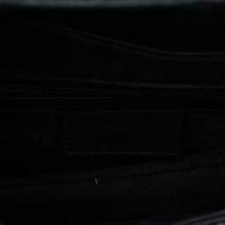 مملوكة مسبقًا Dior Black Oblique Embossed Calfskin Saddle Bag