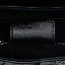 مملوكة مسبقًا Dior Black Oblique Embossed Calfskin Saddle Bag