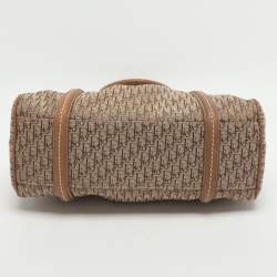 Pre Owned Dior My Dior Frame Beige Diorissimo Canvas Satchel