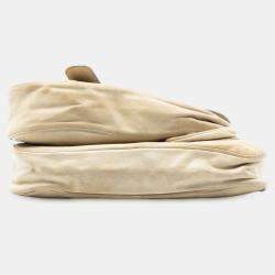 Pre Owned حقيبة كتف ديور جلد بني جاوتشو مزدوجة الشكل