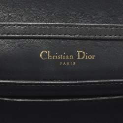 Pre Owned Dior Diorama Baby Gold Microcannage Patent Leather Clutch