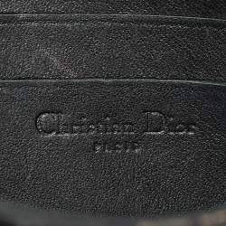 Pre Owned حقيبة كتف ديور ميس ديور بروميناد أسود كاناج جلد براءات مع سلسلة