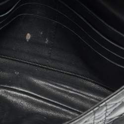 Pre Owned حقيبة كتف ديور ميس ديور بروميناد أسود كاناج جلد براءات مع سلسلة