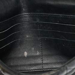 Pre Owned حقيبة كتف ديور ميس ديور بروميناد أسود كاناج جلد براءات مع سلسلة