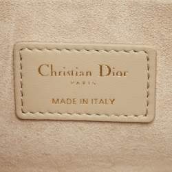 مملوكة مسبقًا حقيبة يد توتس ديور ليدي دي-جوي جلد كاناج بيج متوسط