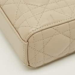 مملوكة مسبقًا حقيبة يد توتس ديور ليدي دي-جوي جلد كاناج بيج متوسط