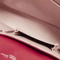 Pre Owned Dior Miss Dior Medium Hot Pink Cannage Leather Shoulder Bag