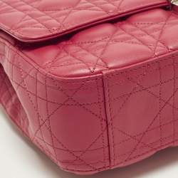 Pre Owned Dior Miss Dior Medium Hot Pink Cannage Leather Shoulder Bag