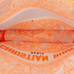 Pre Owned حقيبة ديور ديوريفييرا تويلي دي جوي كتاب مطرز قماش صغير برتقالي