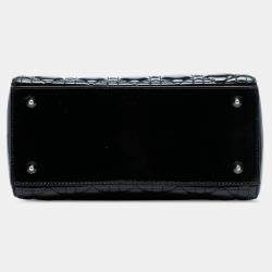 Pre Owned حقيبة ليدي ديور ديور كاناج سوداء متوسطة براءة اختراع