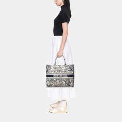 مملوكة مسبقًا Dior Blue Large Canvas Embroidered Dioriviera Toile De Jouy Book Tote