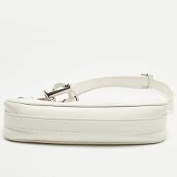Pre Owned Dior Charm White Leather Hobo