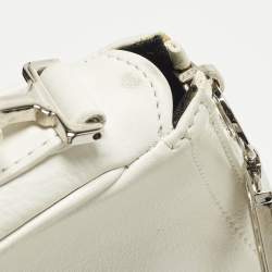 Pre Owned Dior Charm White Leather Hobo