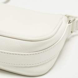 Pre Owned Dior Charm White Leather Hobo