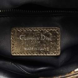 مملوكة مسبقًا Dior Lady Dior Mini Metallic Python Tote
