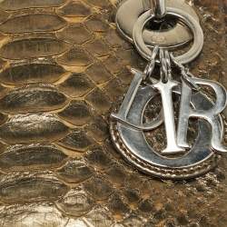 مملوكة مسبقًا Dior Lady Dior Mini Metallic Python Tote