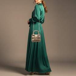 مملوكة مسبقًا Dior Lady Dior Mini Metallic Python Tote