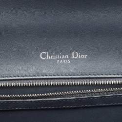 مملوكة مسبقًا Dior Diorama Medium Grey Microcannage Patent Leather Shoulder Bag