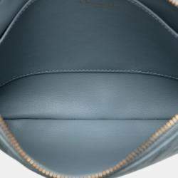 Pre Owned حقيبة ديور بوش يومية كاناج جلد العجل أزرق متوسطة