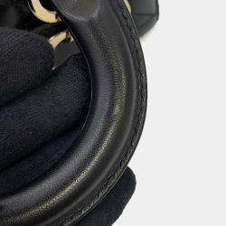 Pre Owned Dior Lady D-Joy Cannage 3-Way Bag Black Lambskin Size Micro