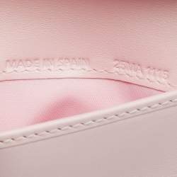 مملوكة مسبقًا Dior Turn Me Light Pink Leather Trifold Wallet
