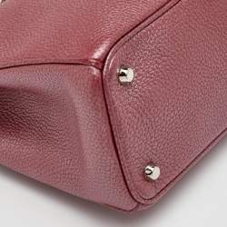 Pre Owned حقيبة يد ديور ديوريسيمو متوسطة جلد بورغندي توت