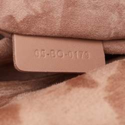 Pre Owned حقيبة يد ديور ليدي ديور جلد كاناج أسود غير لامع متوسطة الحجم