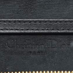 Pre Owned Dior 2 in 1 30 Montaigne Silver Microcannage Patent Leather Pouch