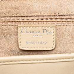 Pre Owned حقيبة ديور ليدي ديور أفينيو منسوج جلد حمل بنية