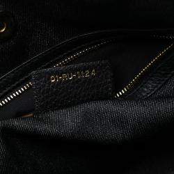 Pre Owned حقيبة ديور ساتشيل دي ضوء رقعة دنيم سوداء