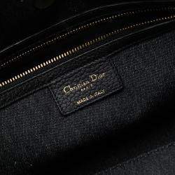 Pre Owned حقيبة ديور ساتشيل دي ضوء رقعة دنيم سوداء