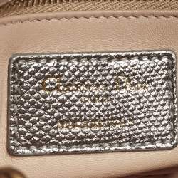 Pre Owned حقيبة يد ديور ليدي ديور ميني جلد سحلية أومبريه زرقاء