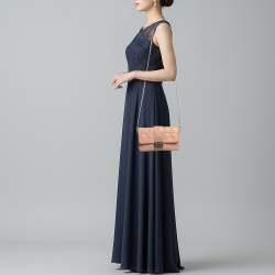 Pre Owned حقيبة كلتش ديور ميس ديور برومنيد جلد كاناج لامع سلسلة بيج