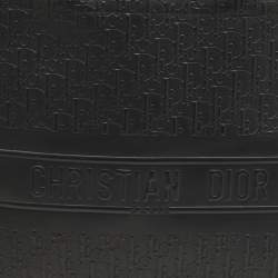 مملوكة مسبقًا حقيبة يد توتس ديور بوك كبيرة جلد منقوش باللون الأسود أوبليك