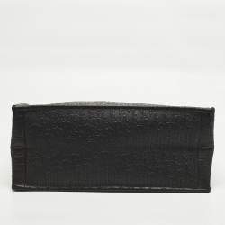 مملوكة مسبقًا حقيبة يد توتس ديور بوك كبيرة جلد منقوش باللون الأسود أوبليك